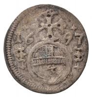 Német Államok / Szilézia 1697. 3pf Ag (0,5g) T:2-
German States / Silesia 1697. 3 Pfennig Ag (0,5g)...