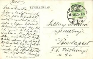 Torda, Turda; Aranyos folyó vashídja lovas szekérrel. W.L. Bp. 7013. / river with bridge, horse carr...