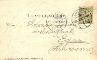 1903 Temesvár, Timisoara; Béga részlet halászbárkákkal, Káldor Zs. és társa kiadása. Kagylós domborn...