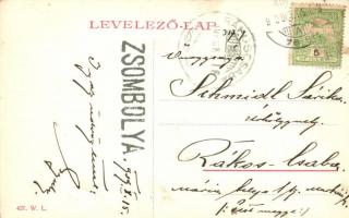 Zsombolya, Hatzfeld, Jimbolia; Muschong-palota, Ifj. Keks kárpitos üzlete. W. L. 427. / palace with ...