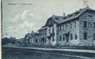 1918 Sósmező, Poiana Sarata, Salzfelden; Román vám a határon + M. kir. 37. honvéd rohamzászlóalj / Romanian customs on the border  (EK)