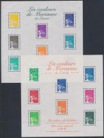 Eurós forgalmi bélyegek 2 kisív, Definitive stamps in Euros 2 minisheets
