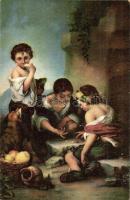 9 db régi Stengel litho művészlap / 9 pre-1945 Stengel litho art postcards