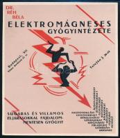 Dr. Réh Béla Elektromágneses Gyógyintézetének Budapest VII. ker. reklámja, 14x12 cm