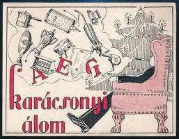 1928 Bp. VI., Az AEG Unio Magyar Villamossági Rt. 101. sz. árjegyzéke, szórólappal