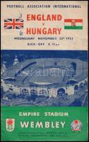 1953-1960 9 db Puskás Ferenccel és az Aranycsapattal kapcsolatos nyomtatvány. Benne a 6:3 angol mecc...