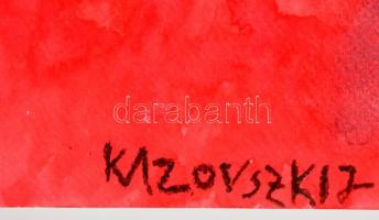 Kazovszkij jelzéssel: Fekete korlát. Tempera-tus, papír, 50×70 cm