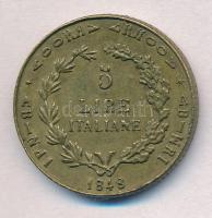 Olaszország 1848. 5L replika T:2,2-
Italy 1848. 5 Lire replica C:XF,VF