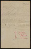 Zilahy Lajos (1891-1974): Az Istentelen Színjáték. c. kézirata. Félig géppel, félig kézzel írva. Szí...