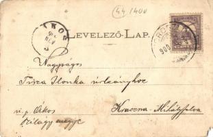 1900 Poroszló, Fő utca, üzlet. Várady Elemér kiadása (EM)