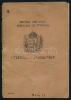 1928 A Magyar Királyság által kiadott fényképes útlevél / Hungarian passport