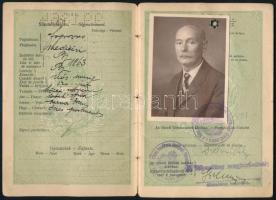 1928 A Magyar Királyság által kiadott fényképes útlevél / Hungarian passport