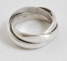 Ezüst(Ag) triniti gyűrű, jelzett, méret: 58, nettó: 10 g