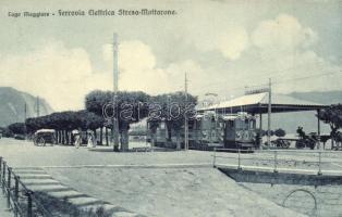 Lago Maggiore, Ferrovia Elettrica Stresa-Mottarone / Electric Railway Stresa-Mottarone, trams at the station