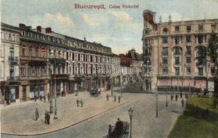 Bucharest, Bucuresci, Bucuresti; Calea Victoriei / street view, shops (vágott / cut)