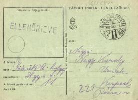 1940 Hiszekegy. Tábori Postai Levelezőlap / WWII Hungarian military field post, irredenta. s: Gerste...
