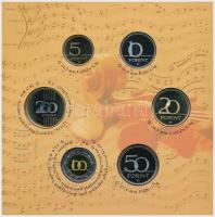 2009. 5Ft-200Ft "Haydn" (7xklf) forgalmi érme sor, benne "Joseph Haydn" Ag emlék...
