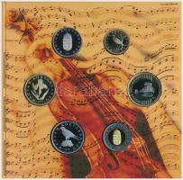 2009. 5Ft-200Ft "Haydn" (7xklf) forgalmi érme sor, benne "Joseph Haydn" Ag emlék...