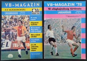 1974-1978 Labdarúgás két különszáma: VB Magazin A X. Világbajnokság.+VB Magazin 78