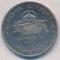 1938. 5P Ag "Szent István" T:1-,2 kis patina, kis ph.
Adamo P8.1