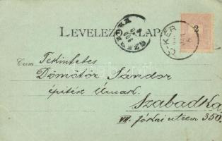 1900 Szabadka, Subotica; Kossuth és Fürdő utca, Lichtneckert-féle palota, Szálloda Pest városához, e...