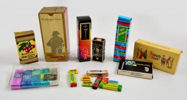 Retro doboz: Donald rágók, szovjet Miksa macis síviasz (1979), parfüm, alkoholszonda, konyak megy, stb