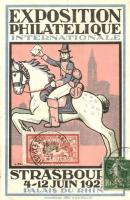1927 Exposition Philatelique Internationale, Strasbourg / International Philatelic Exhibition advertisement card, So. Stpl s: L. Ph. Kamm (EK)