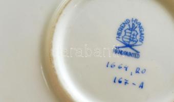 Herendi Rothschild mintás porcelán tálka, kézzel festett, jelzett, hibátlan, d: 14 cm