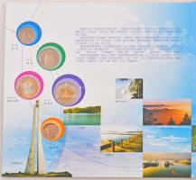 Tajvan ~1998. 1Y-50Y (5xklf) forgalmi sor + 100Y bankjegy, kissé karton díszcsomagolásban T:1,1-, I,...