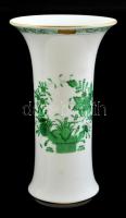 Herendi indiai kosár mintás váza, kézzel festett, jelzett, hibátlan, m: 16,5 cm