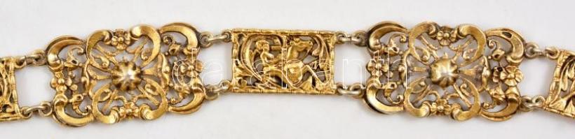 1933 Az I. kerületi Iparoskör elnökének részére készített díszes aranyozott ezüst lánc, hivatalos al...