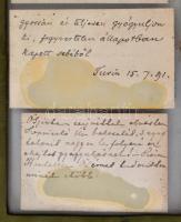 cca 1880-1890 Kossuth Ferenc (1841-1914) három, saját kézzel írt soraival beírt névjegykártyája. Egy...