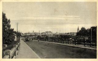 Komárom, Komárno; látkép, híd / general view, bridge (kis szakadás / small tear)