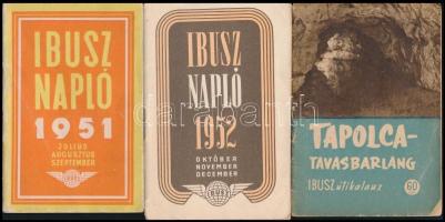 cca 1951-1952 6 db IBUSZ kiadvány (Mátra, Eger, Tapolca, Esztergom, stb.)