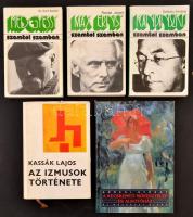 5 db művészeti könyv - Max Ernst, Medgyessy, Kandinszkij, Kassák Lajos: Az izmusok története, A kecskeméti művésztelep és alkotóház. Kötetenként változó kötésben, általában jó állapotban.