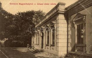 Nagymihály, Michalovce; Állami elemi iskola. Landesman B. kiadása / elementary school (EK)