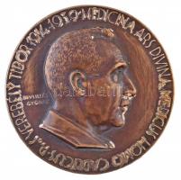 Edvi Illés György (1911-) 1939. Prof. Verebély Tibor 1914-1939 Medicina Ars Divina, Medicus Homo Caducus Br plakett (70mm) T:2 patina, hátlapon felületi karc