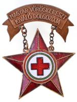 ~1970-1980. Magyar Vöröskereszt Kiváló Dolgozója zománcozott, aranyozott kitüntetés T:2