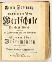 Doppelmayr, Johann Gabriel: Zwote und dritte Eröfnung der neuen matematischern Werkschule Nicolaus B...