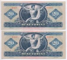 1969. 20Ft (2x) sorszámkövetők T:III szép papír
Adamo F15