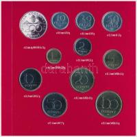 1994. 10f-200Ft (11xklf) forgalmi sor dísztokban, közte 1994. 200Ft Ag "Deák", "Magya...