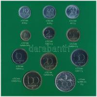 1995. 10f-200Ft (11xklf) forgalmi sor dísztokban, benne 200Ft Ag "Deák", "Magyarorszá...