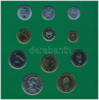 1995. 10f-200Ft (11xklf) forgalmi sor dísztokban, benne 200Ft Ag "Deák", "Magyarorszá...