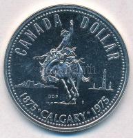 Kanada 1975. 1$ Ag Calgary tanúsítvánnyal T:1- Canada 1975. 1 Dollar Ag Calgary with certificate C:AU