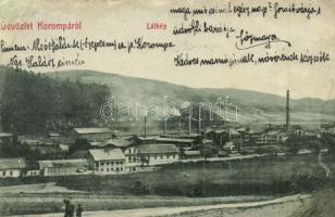 Korompa, Krompach; Vasgyár. W. L. Bp. 2744. Kiadja Hamornik Otto / iron works, factory (r)