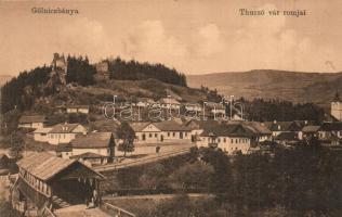 Gölnicbánya, Gelnica, Bergstadt Gölnitz; Thurzó vár romjai. Kiadja B. Friedmann / castle ruins