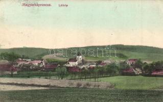 Magyarkapronca, Kaproncza, Pokrivnica, Koprivnica; látkép, templom. Fogyasztási Szövetkezet kiadása / general view, church (EK)