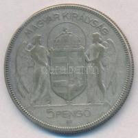 1930. 5P Ag "Horthy jobbra" T:3 
Adamo P8