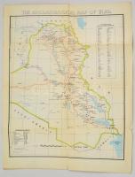 cca 1970 Irak régészeti térképe / Archeological map of Iraq. 67x80