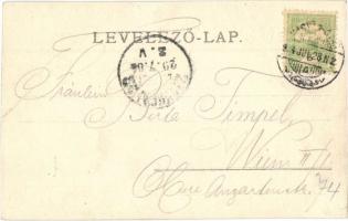 1904 Mosonmagyaróvár, Magyaróvár, Altenburg; Evangélikus templom, lajta part híddal. photo